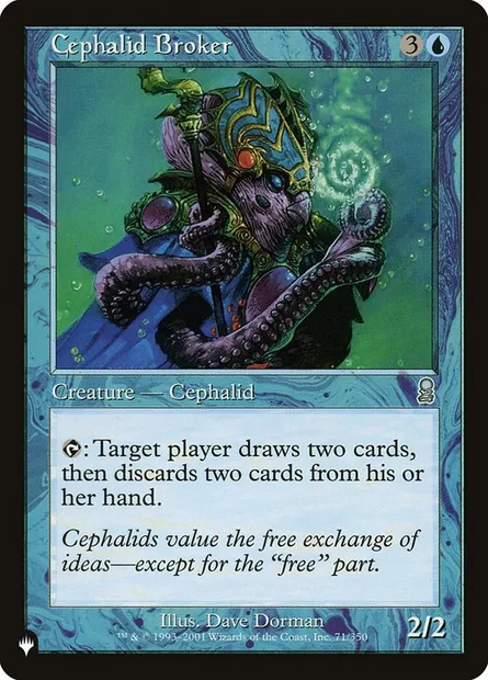 Cephalid Broker, Magic card PLST ODY-71 — The List set