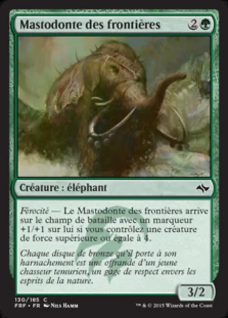 Mastodonte des frontières, carte Magic FRF 130 — extension Destin reforgé