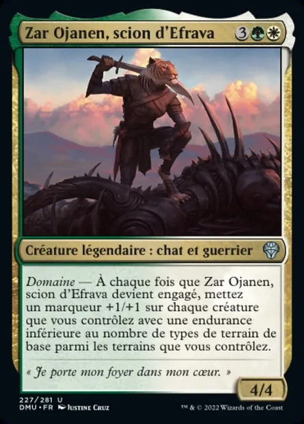 Zar Ojanen, scion d'Efrava, carte Magic DMU 227 — extension Dominaria Uni