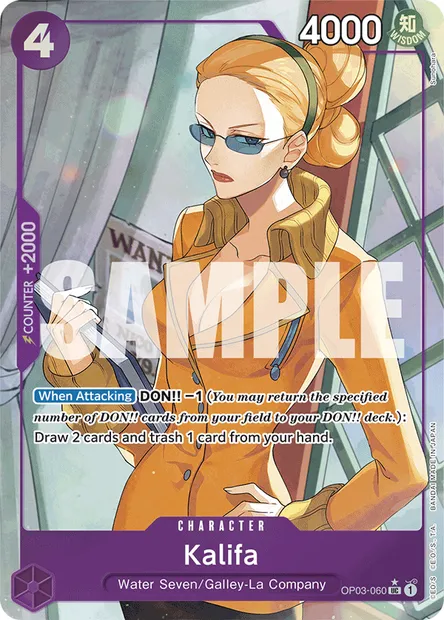 Kalifa, One Piece card OP03-060 — PILLARS OF STRENGTH set