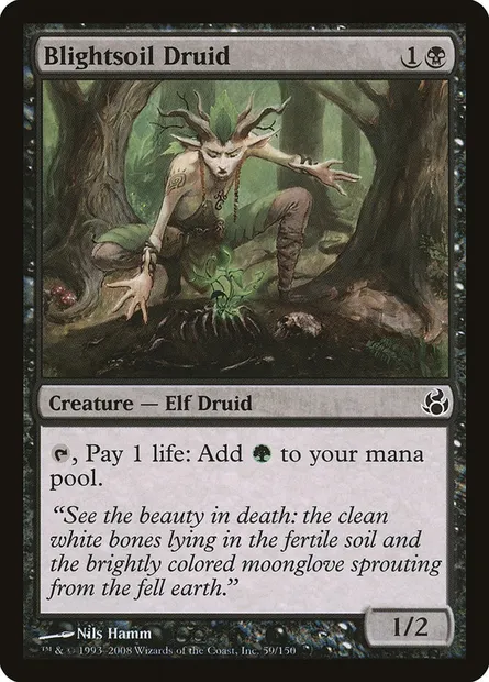 Blightsoil Druid, Magic card MOR 59 — Morningtide set