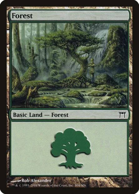 Forest, Magic card CHK 304 — Champions of Kamigawa set