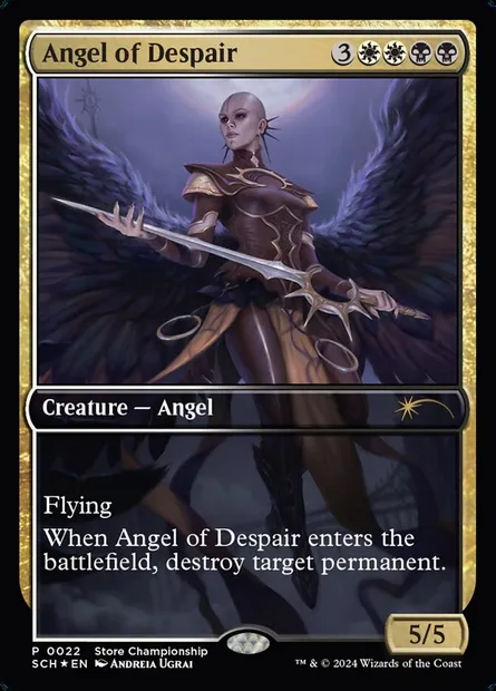 Ange du désespoir, carte Magic SCH 22 — extension Store Championships