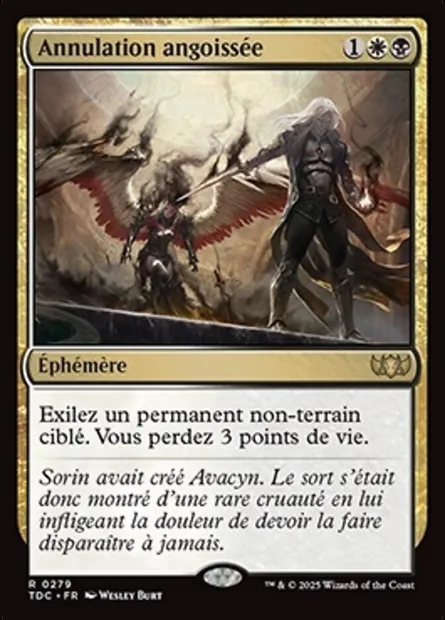 Annulation angoissée, carte Magic TDC 279 — extension Tarkir: Dragonstorm Commander