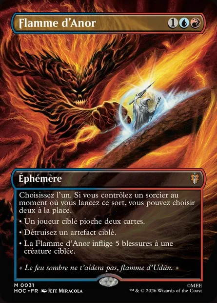 Flamme d'Anor, carte Magic HOC 31 — extension The Hobbit Eternal