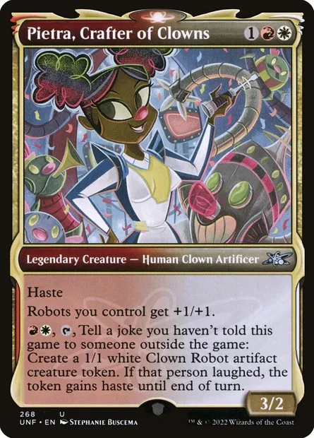Pietra, Crafter of Clowns, Magic card UNF 268 — Unfinity set