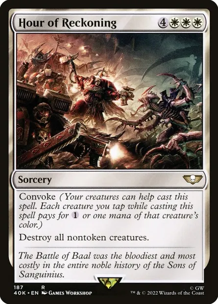 Hour of Reckoning, Magic card 40K 187 — Warhammer 40,000 Commander set