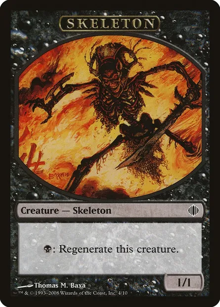 Skeleton, Magic card TALA 4 — Shards of Alara Tokens set