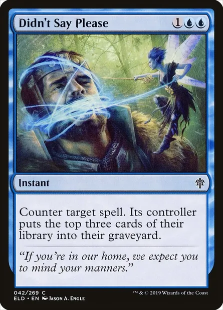 Didn't Say Please, Magic card ELD 42 — Throne of Eldraine set