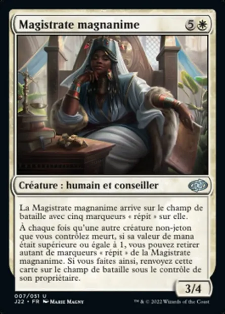 Magistrate magnanime, carte Magic J22 7 — extension Jumpstart 2022