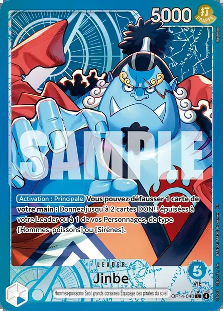 Jinbe, carte One Piece OP14-040 — extension LES SEPT DE LA MER D'AZUR
