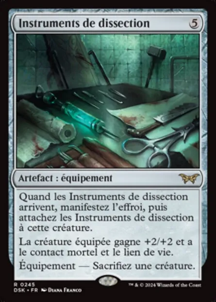 Instruments de dissection, carte Magic DSK 245 — extension Duskmourn: House of Horror