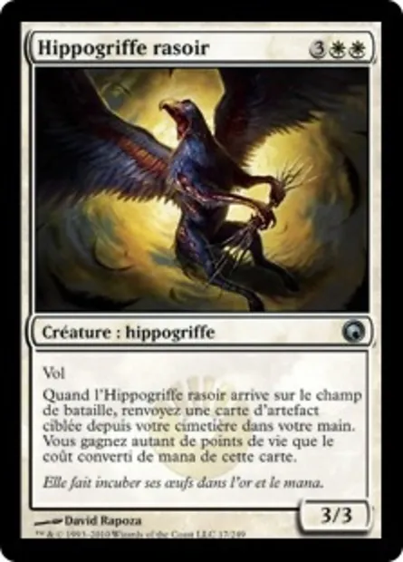Hippogriffe rasoir, carte Magic SOM 17 — extension Cicatrices de Mirrodin
