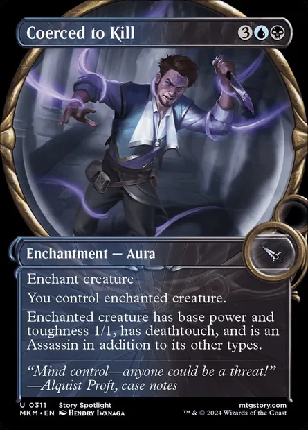 Coerced to Kill, Magic card MKM 311 — Murders at Karlov Manor set