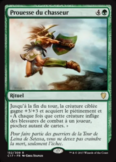 Prouesse du chasseur, carte Magic C17 152 — extension Commander 2017