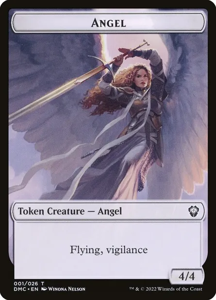 Angel, Magic card TDMU 1 — Dominaria United Tokens set