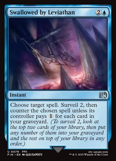 Swallowed by Leviathan, Magic card FIN 79 — Final Fantasy set
