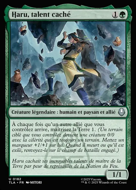 Haru, talent caché, carte Magic TLA 182 — extension Avatar: The Last Airbender