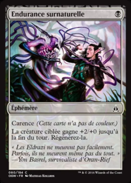 Endurance surnaturelle, carte Magic OGW 80 — extension Le serment des Sentinelles