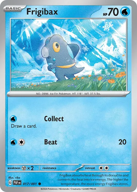 Frigibax, Pokémon card PAF 017 — Paldean Fates set