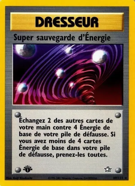 Super sauvegarde d'Énergie, carte Pokémon NG 89 — extension Neo Genesis
