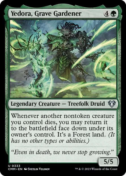 Yedora, Grave Gardener, Magic card CMM 333 — Commander Masters set