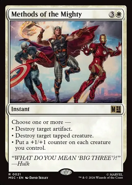 Methods of the Mighty, Magic card MSC 21 — Marvel Super Heroes Commander set