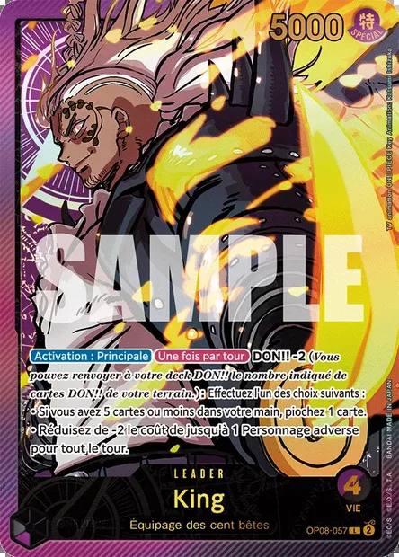 King, carte One Piece OP08-057 — extension TWO LEGENDS