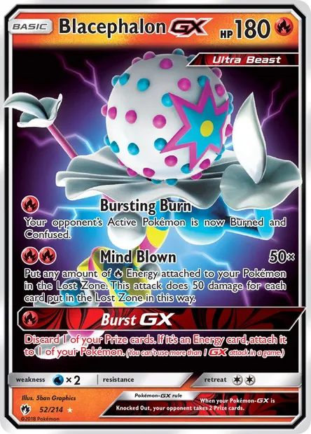 Blacephalon GX, Pokémon card LOT 52 — Lost Thunder set