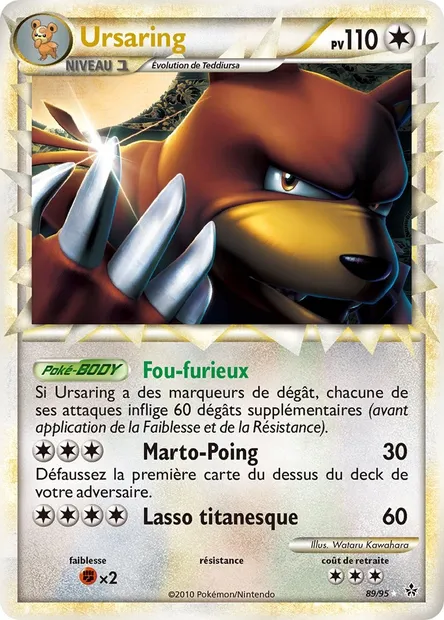 Ursaring, carte Pokémon UL 89 — extension Déchaînement