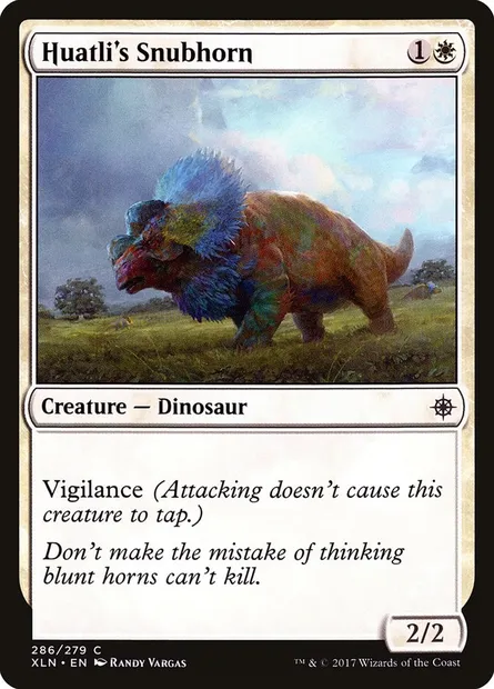 Huatli's Snubhorn, Magic card XLN 286 — Ixalan set