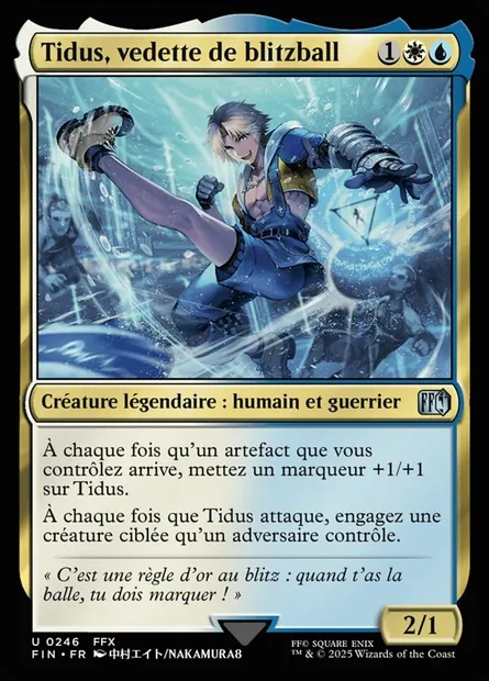 Tidus, vedette de blitzball, carte Magic FIN 246 — extension Final Fantasy