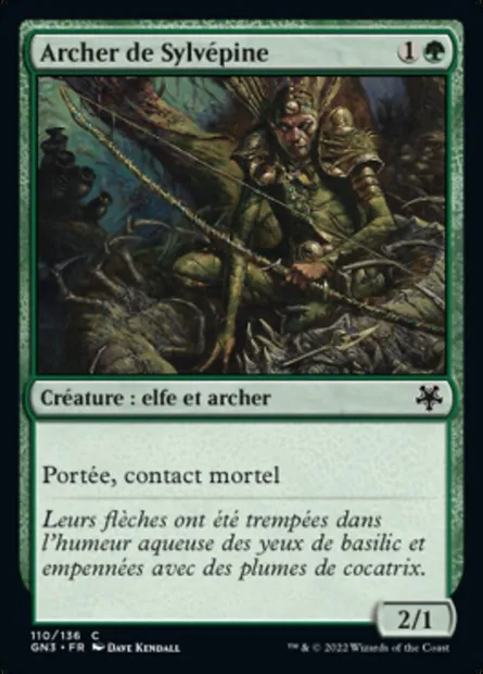 Archer de Sylvépine, carte Magic GN3 110 — extension Game Night: Free-for-All