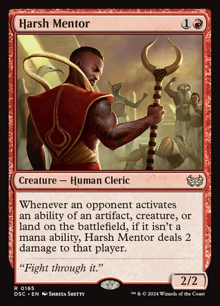 Harsh Mentor, Magic card DSC 165 — Duskmourn: House of Horror Commander set