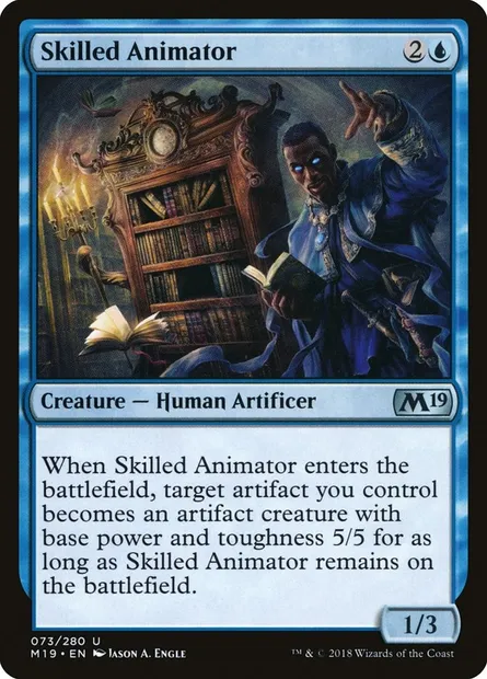 Skilled Animator, Magic card M19 73 — Core Set 2019 set