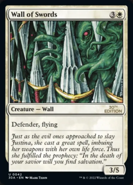 Wall of Swords, Magic card 30A 42 — 30th Anniversary Edition set