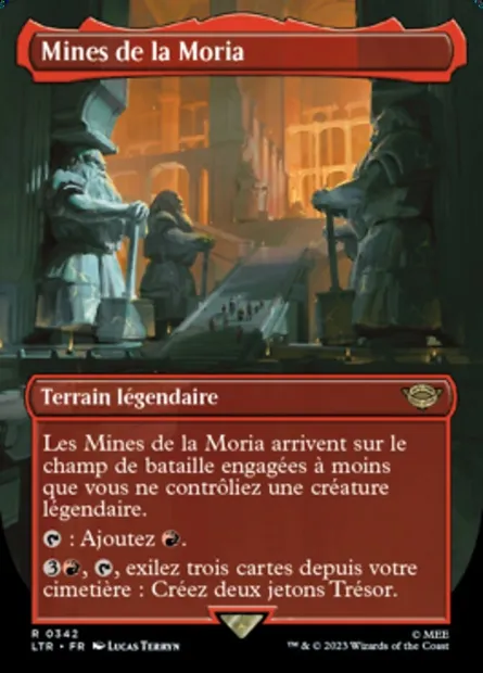 Mines de la Moria, carte Magic LTR 342 — extension Le Seigneur des Anneaux : chroniques de la Terre du Milieu