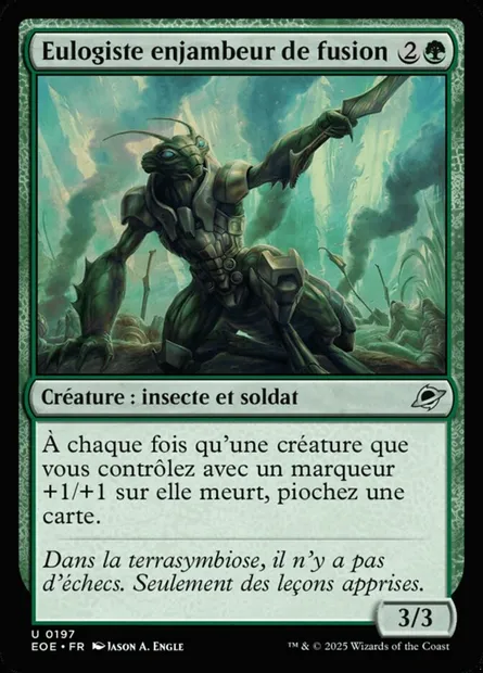 Eulogiste enjambeur de fusion, carte Magic EOE 197 — extension Edge of Eternities