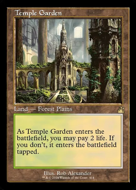 Temple Garden, Magic card RVR 414 — Ravnica Remastered set