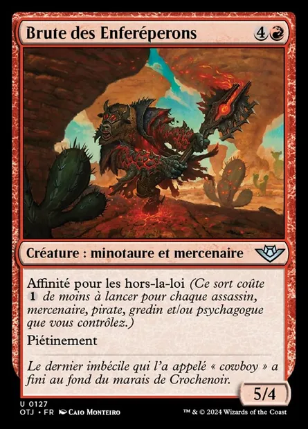 Brute des Enferéperons, carte Magic OTJ 127 — extension Outlaws of Thunder Junction