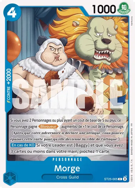 Morge, carte One Piece ST25-005 — extension BLEU Baggy
