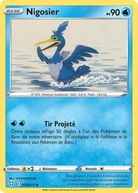 Nigosier, carte Pokémon SHF 28 — extension Destinées Radieuses