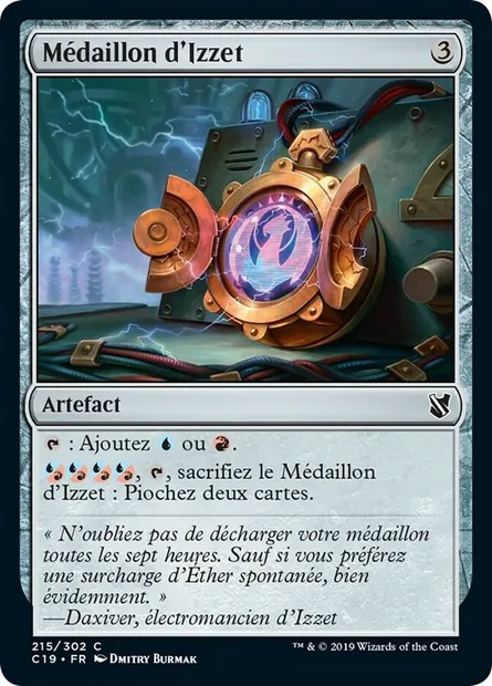 Médaillon d'Izzet, carte Magic C19 215 — extension Commander 2019