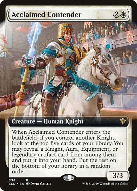 Acclaimed Contender, Magic card ELD 334 — Throne of Eldraine set