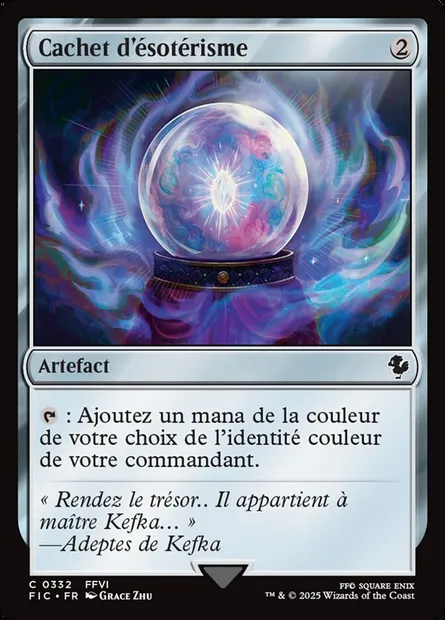 Cachet d'ésotérisme, carte Magic FIC 332 — extension Final Fantasy Commander