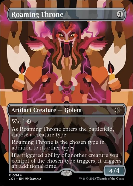 Roaming Throne, Magic card LCI 344 — The Lost Caverns of Ixalan set
