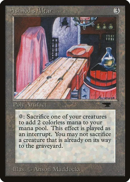 Autel d'Ashnod, carte Magic ATQ 38 — extension Antiquities