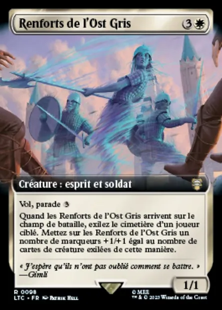 Renforts de l'Ost Gris, carte Magic LTC 98 — extension Tales of Middle-earth Commander