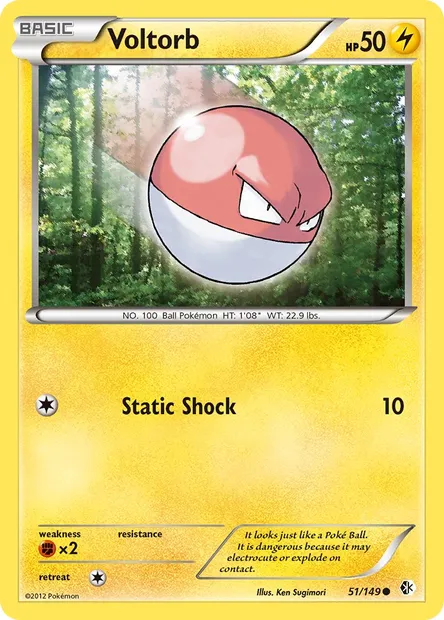 Voltorb, Pokémon card BCR 51 — Boundaries Crossed set
