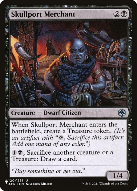 Skullport Merchant, Magic card PLST AFR-120 — The List set
